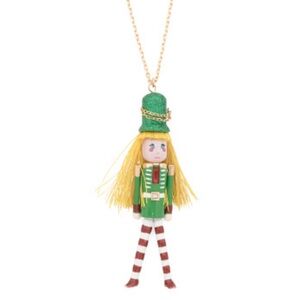 Betsey Johnson - Green Nutcracker Pendant Necklace NWT